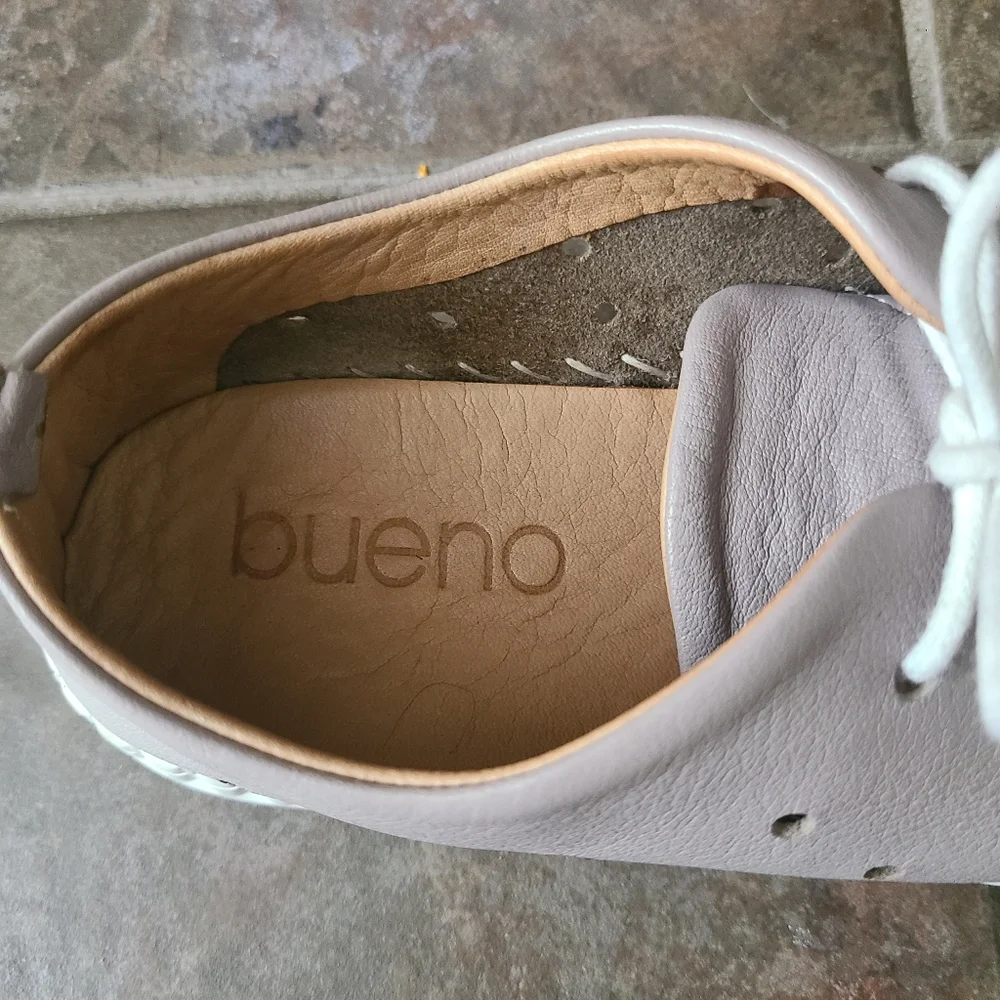 bueno Leather Sneaker Womens Size 38 Putty Color - Picture 4 of 10